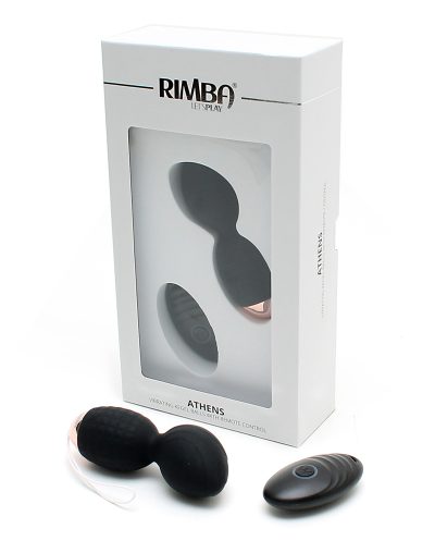 Athens Rechargeable Vibrating Kegel Balls with Remote Black