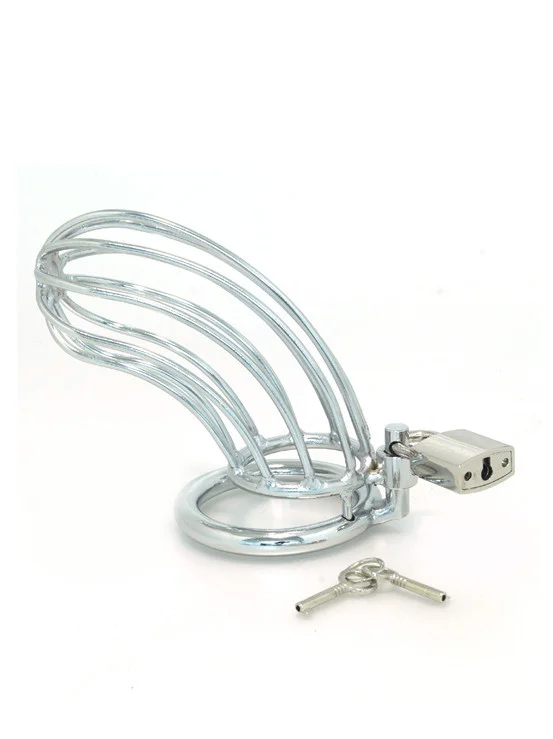 Metal Chastity Cock Cage Device w/ Lock