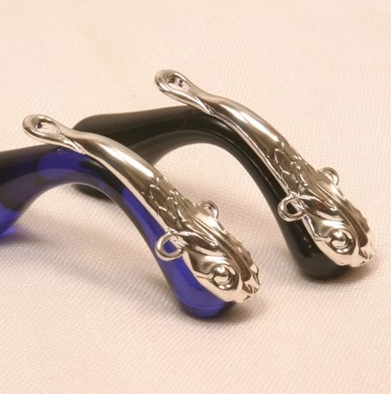 CLT12 Women's Bee to nectar waistband with blue or black gem in Silver By Sylvie Monthule - Image 3
