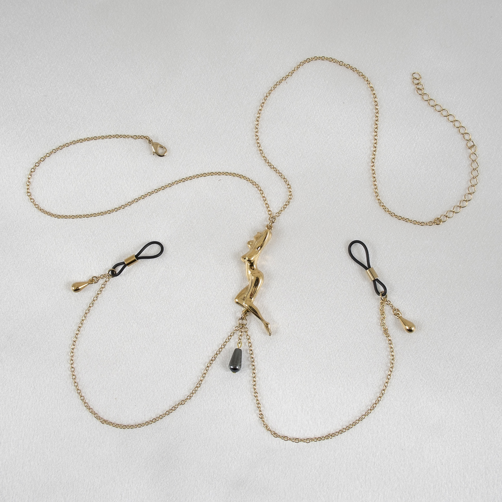 COS96 Womens Gold Lady Love Breast Chain - Image 4