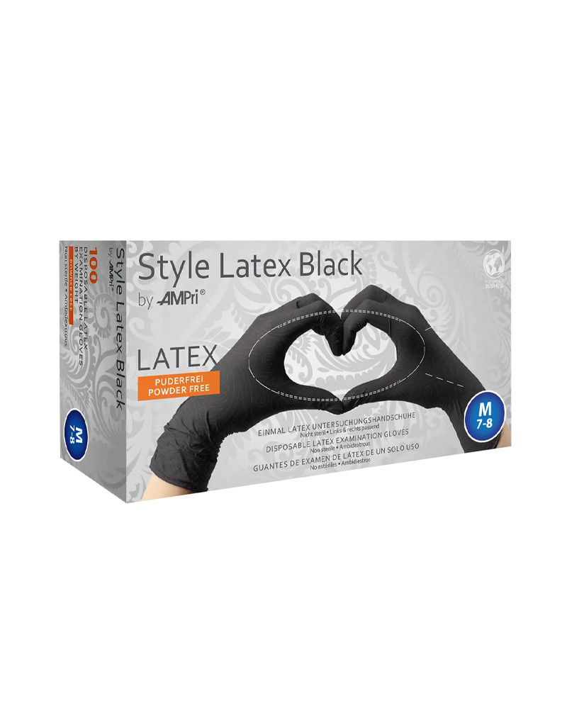 Rimba Latex Play - Disposable Latex Gloves (100 pieces) - Black - Image 3
