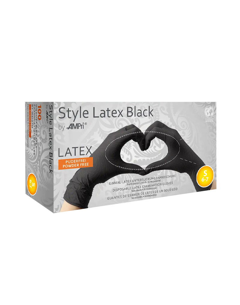 Rimba Latex Play - Disposable Latex Gloves (100 pieces) - Black - Image 2