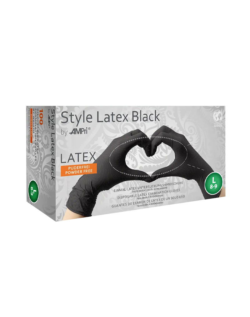 Rimba Latex Play - Disposable Latex Gloves (100 pieces) - Black - Image 4